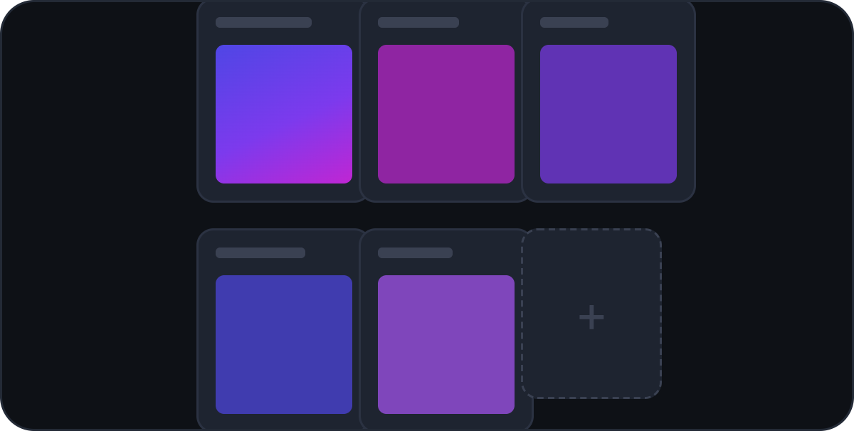 Gallery of dashboard templates