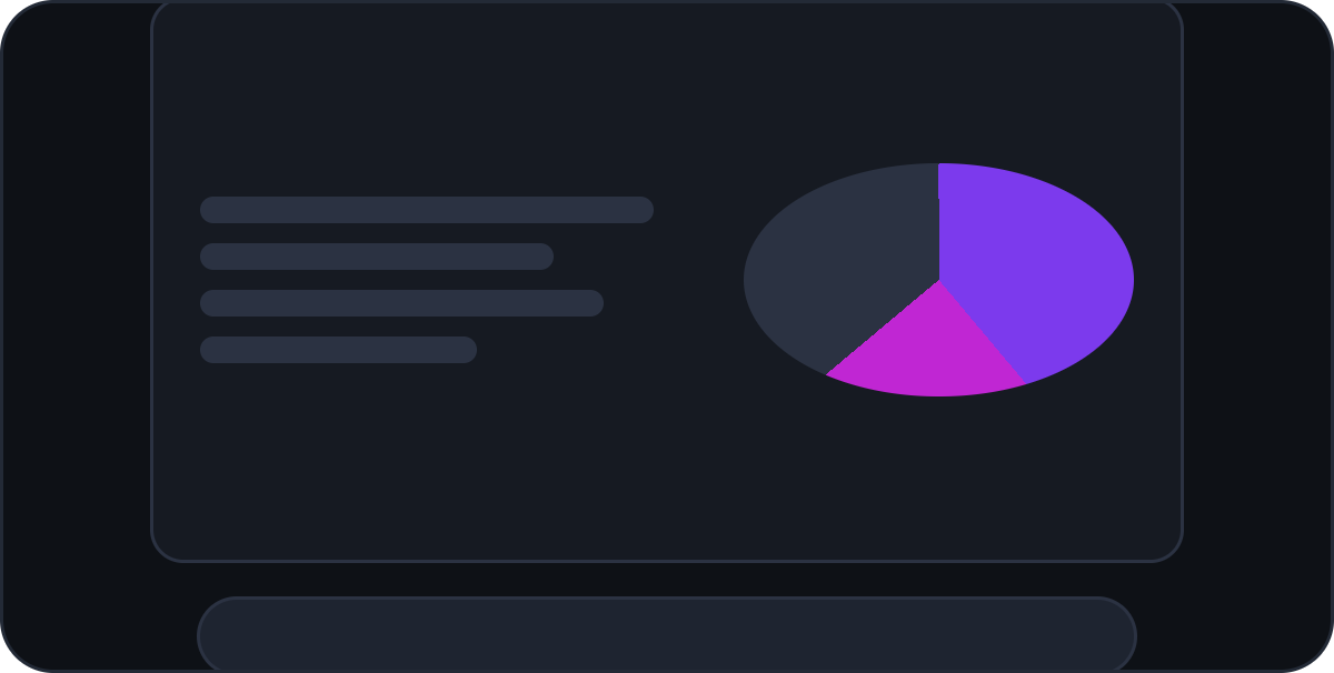 Data charts on laptop screen